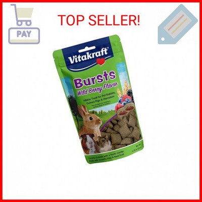 Vitakraft Bursts Small Animal Treats - Wild Berry Snacks - for Rabbits, Guinea P
