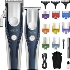 Professional Hair Clippers for Men, Professional Barber Clippers and Trimmer Set