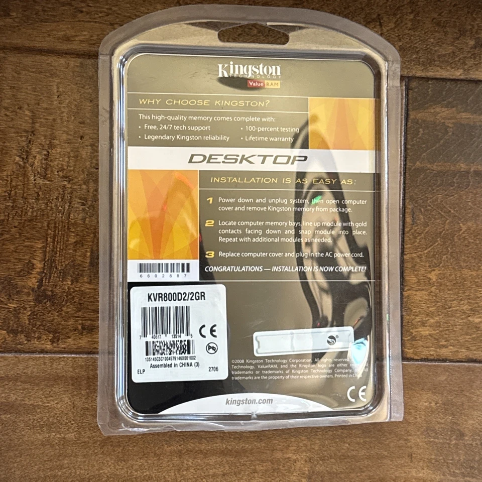 Kingston KVR667D2D8P5/2G 2GB (1x 2GB) DDR2 ECC RAM PC2-5300 667MHz Server Memory - Image 2 of 3