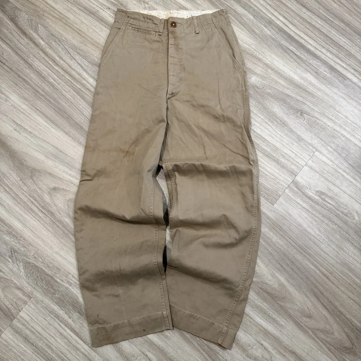 WWⅡ US オフィサーズパンツ Vintage WWII 1940s US Military Khaki Officer Chino Trousers Pants