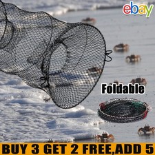 2 x CRAB TRAP NET CRAB PRAWN SHRIMP CRAYFISH LOBSTER EEL BAIT FISHING POT BASKET