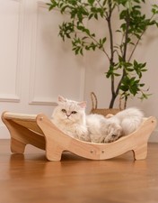 Natural Sisal Cat Scratcher Bed for Indoor Cats Scratching Post Hammock Loung...
