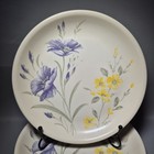 6 Rare Vintage Biltons Violet Blue Yellow Flowers Dinner Plates 9¾"