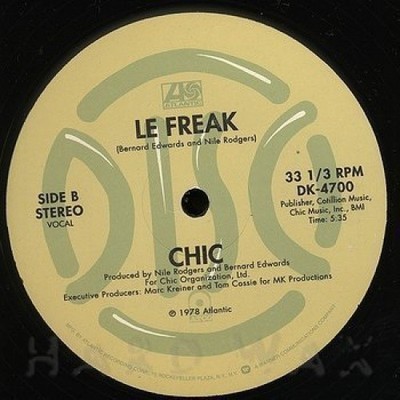 CHIC Le Freak/Everybody Dance 12'' NEW VINYL Nile Rodger