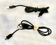 Lot of 2: Black USB-A to Micro-USB Standard Charging Data Cable 28" Phone Tablet