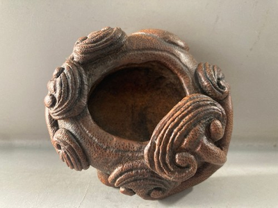 #ad #ad Chinese Natural Bamboo Root Hand carved Ganoderma Lucidum Brush Washer 4051 $134.99