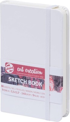 Art Creation weißes Skizzenbuch - 9x14 cm, 80 Blatt für kreative Reisen