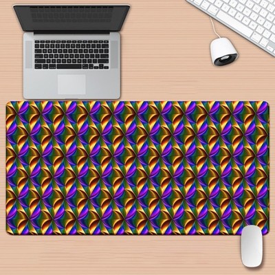 1pc Twist Color Pattern HD Printed Pad for Desk, Multi Functional XXL Mousepad,