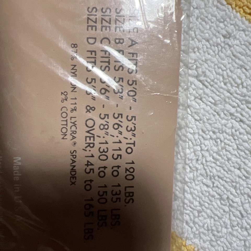 Vintage Nordstrom Ultra Sheer  Control Top Pantyhose Peaches N' Cream Size C - Image 3 of 4