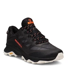 Merrell Men's Moab Speed GTX Hiking Shoes, Black/Orange, Various Sizes, New