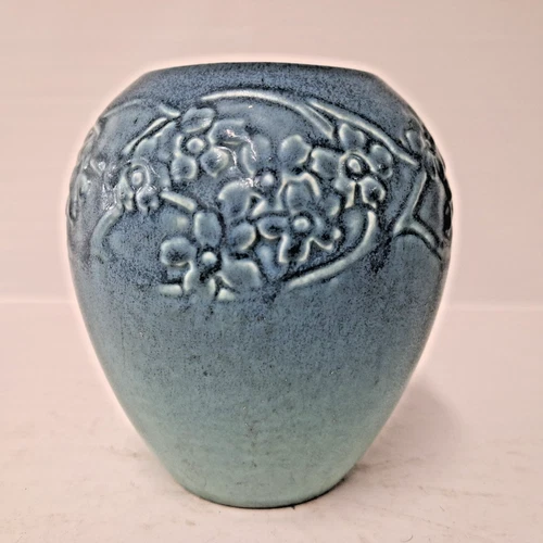 Rookwood Pottery 1922 Vase 2589 Sea Green Raised Floral Matte Glaze RP XXII