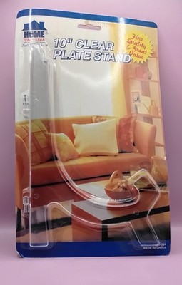 Home Master 10'' Clear Plate Stands - Quantity: 10, 1 Each.