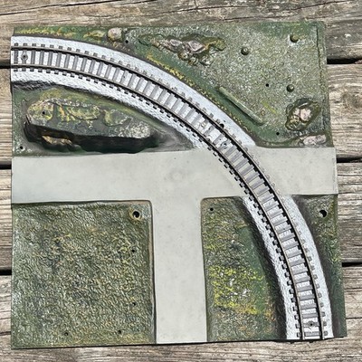 American Flyer All Aboard Panel CURVE TRACK Model Train Layout Gilbert 1964 M1