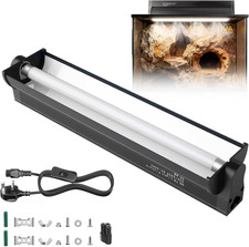 8W T5 UVB Reptile Light Kit, 10% UVB for Tropical & Desert Reptiles, 31.5Cm / 12