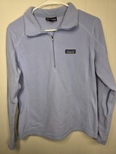 Patagonia Women s Small Lavender Purple Fleece 1/4 Zip Pullover Synchilla