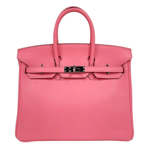 HERMES Birkin 25 Swift Leather Handbag A Stamp #OKB4615