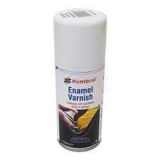 Humbrol Enamel Gloss Varnish Spray Paint 150ml Fast Dry Finish