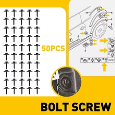 8mm 50X Bumper Clips Auto Hole Car Metal Rivets Fastener Fender Push Pin NEW