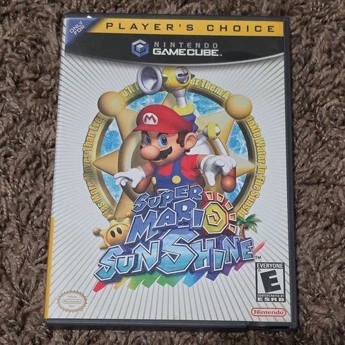 Super Mario Sunshine(Player's Choice) w/Case&Manual for Nintendo GameCube-Tested