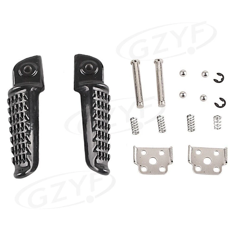 Motor Black Rear Passenger Foot Pegs Fits Kawasaki Ninja ZX6R ZX10R ZX12R ZX9R - Image 2 of 4