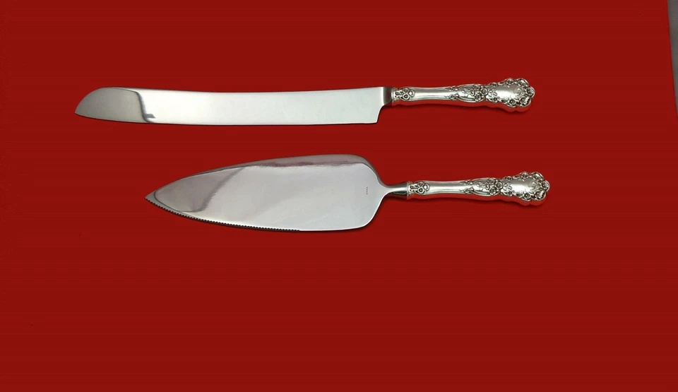 Juego de pastel de boda de plata esterlina Buttercup de Gorham servidor 2 piezas hecho a medida HHWS Foto 2 de 4