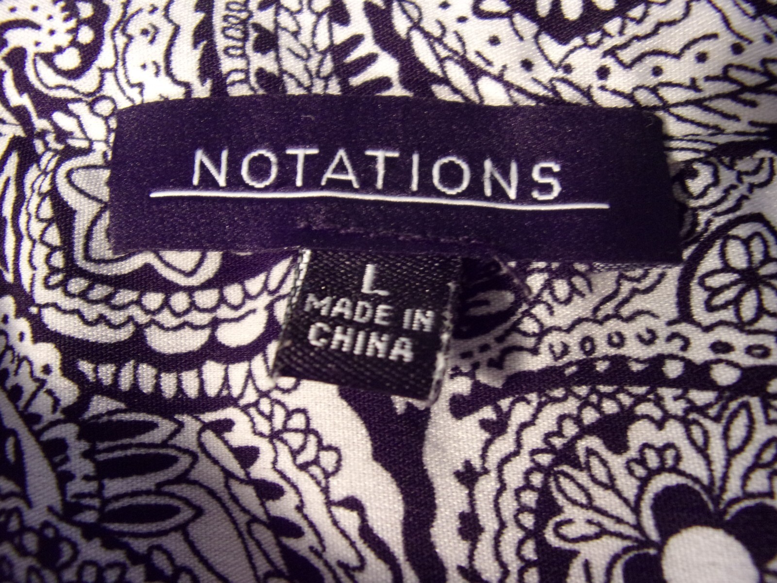 NOTATIONS Long Sleeve Button Up Blouse Shirt Top … - image 6