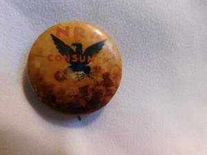 NRA National Recovery Act Consumer U.S. Pinback Button Vintage 1930's
