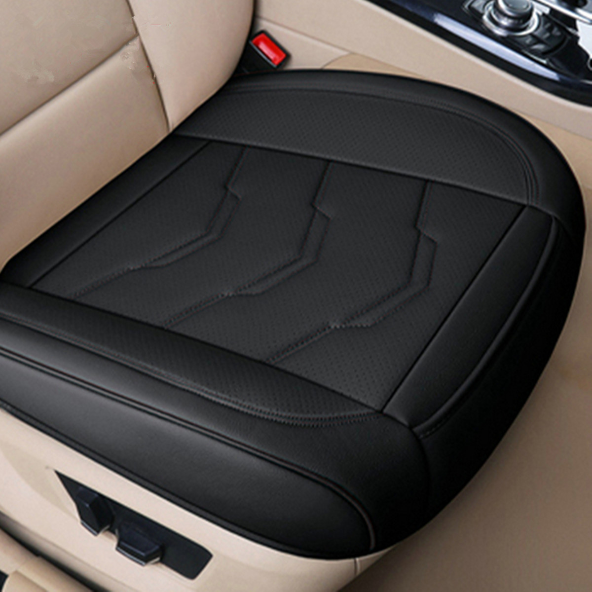 Car Front Seat Cover Protector Full Surround PU Leather Chair Cushion Accessory