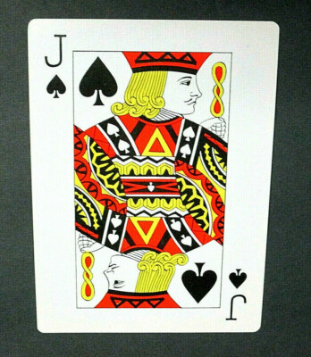 GIANT PLAYING CARD/POSTCARD-- ONE EYED JACK OF SPADES---5 X 7'' | eBay