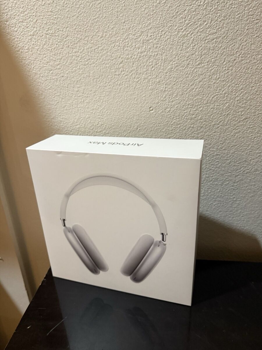 Box from Apple AirPods Max Wireless Headphones. Silver Box from Apple AirPods Max Wireless Headphones. Silver