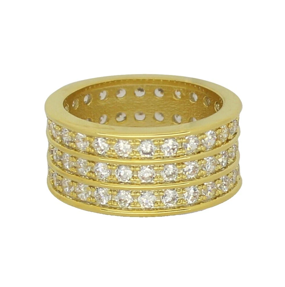 Anillos de moda banda de latón chapado