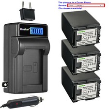 Kastar BP-827 Battery LCD AC Charger for Canon VIXIA HF M306 HFM306 HF M46 HFM46