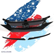 Fit For 2016 2017 2018 HONDA CIVIC Mesh Grille Front Hood Grille Factory Style