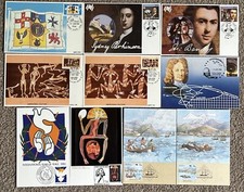 1981-87 TEN SINGLE OR PART SET DECIMAL STAMP FIRST DAY ISSUE MAXICARDS CHEAP #79