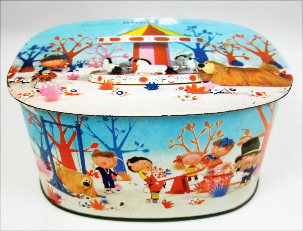 Le Manège Enchanté - Boite à bonbons en métal - Brochet 1967 Le Manège Enchanté - Boite à bonbons en métal - Brochet 1967