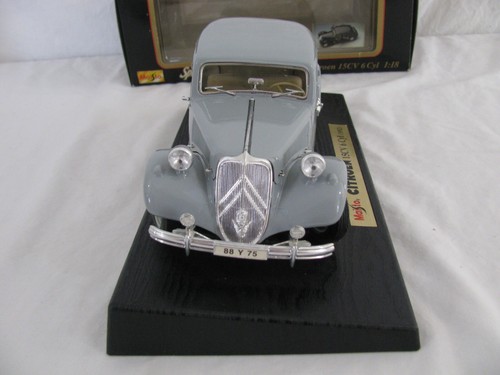Maisto Special Edition 1/18 Diecast Gray 1952 Citroen 15CV 6 Cyl Model Car VG - Picture 6 of 19