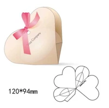 Heart-Shaped Folding box Metal Cutting Dies Decoration Scrapbooking Craft Album 