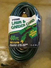 PRIME 40FT GREEN LANDSCAPE EXTENSION CORD 16/3AWG 13AMP FAST SHIP