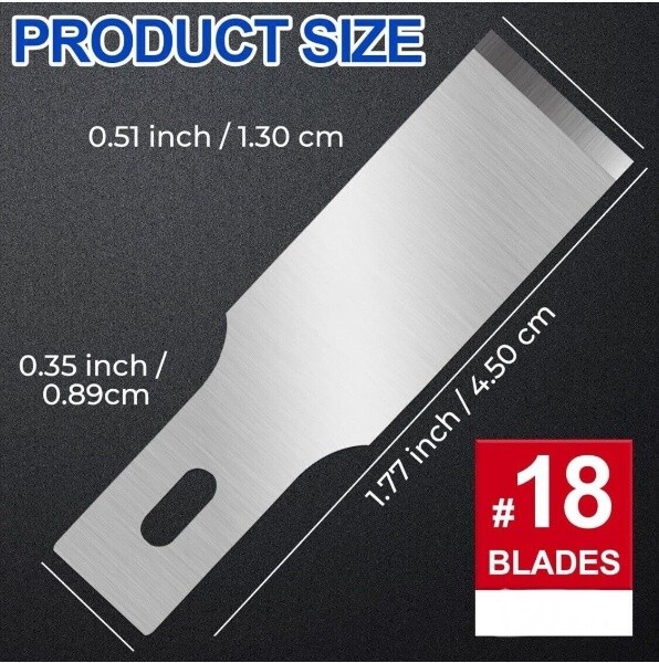 For X-ACTO - #X618 - 100 No. 18 - Chiseling Knife Blades - NOS | eBay