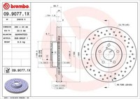 2X Brembo 09.9077.1X Bremsscheibe Passend FüR Subaru