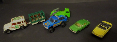 Konvolut Majorette: Mustang GT, 4x4 Toyota, Peugeot 604, Ford LKW, Toyota Safari