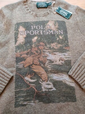 Polo Country Ralph Lauren Sportsman Wool Sweater Great Outdoors