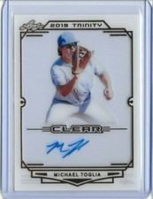 2019 Leaf Trinity MICHAEL TOGLIA Clear Acetate Bronze Foil Auto RC Rockies