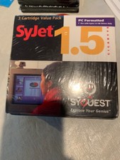 SIX SyQuest Syjet 1.5gb Disk Cartridge New Sealed PC Formatted. NoDriv Included