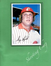 1981 Jumbo Topps Trading Card Philadelphia Phillies Greg Luzinski in Hard Shell