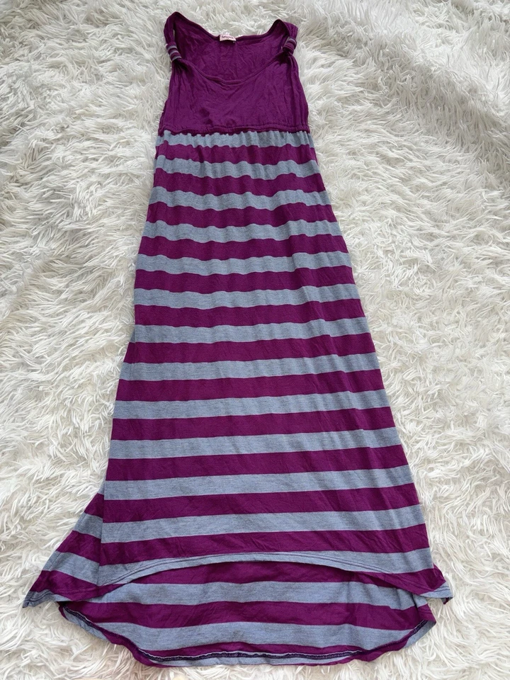 Splendid Girls talla Vestido a rayas gris y morado 7/8. Suave, lindo Foto 2 de 4