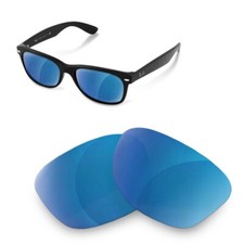 newpolar replacement polarized lenses for ray ban 2132 55 size blue mirror