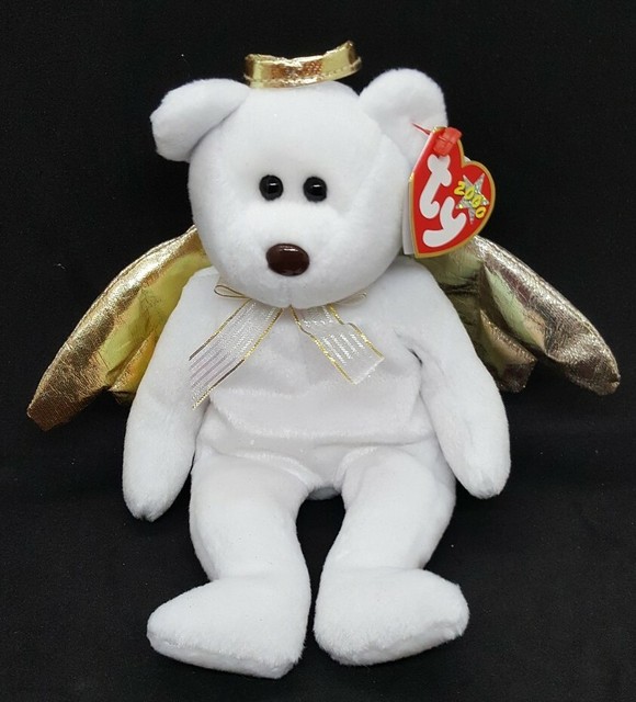2000 Ty Beanie Baby Halo 2 II Angel Bear Beanbag Plush Has Tags for