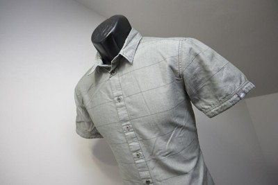 Mammut Button Up Camp Shirt Checks Short Sleeve Hiking Outdoors Mens Size Small