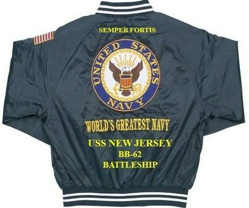 USS GEORGE WASHINGTON CVN-73 CARRIER NAVY EMBROIDERED SATIN JACKET (BACK ONLY) - Picture 11 of 12